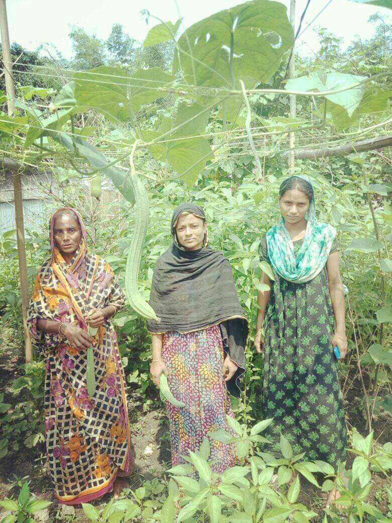 গ্রামের অসহায়দের পাশে দাঁড়ালেন কৃষাণী হোসনা আক্তার